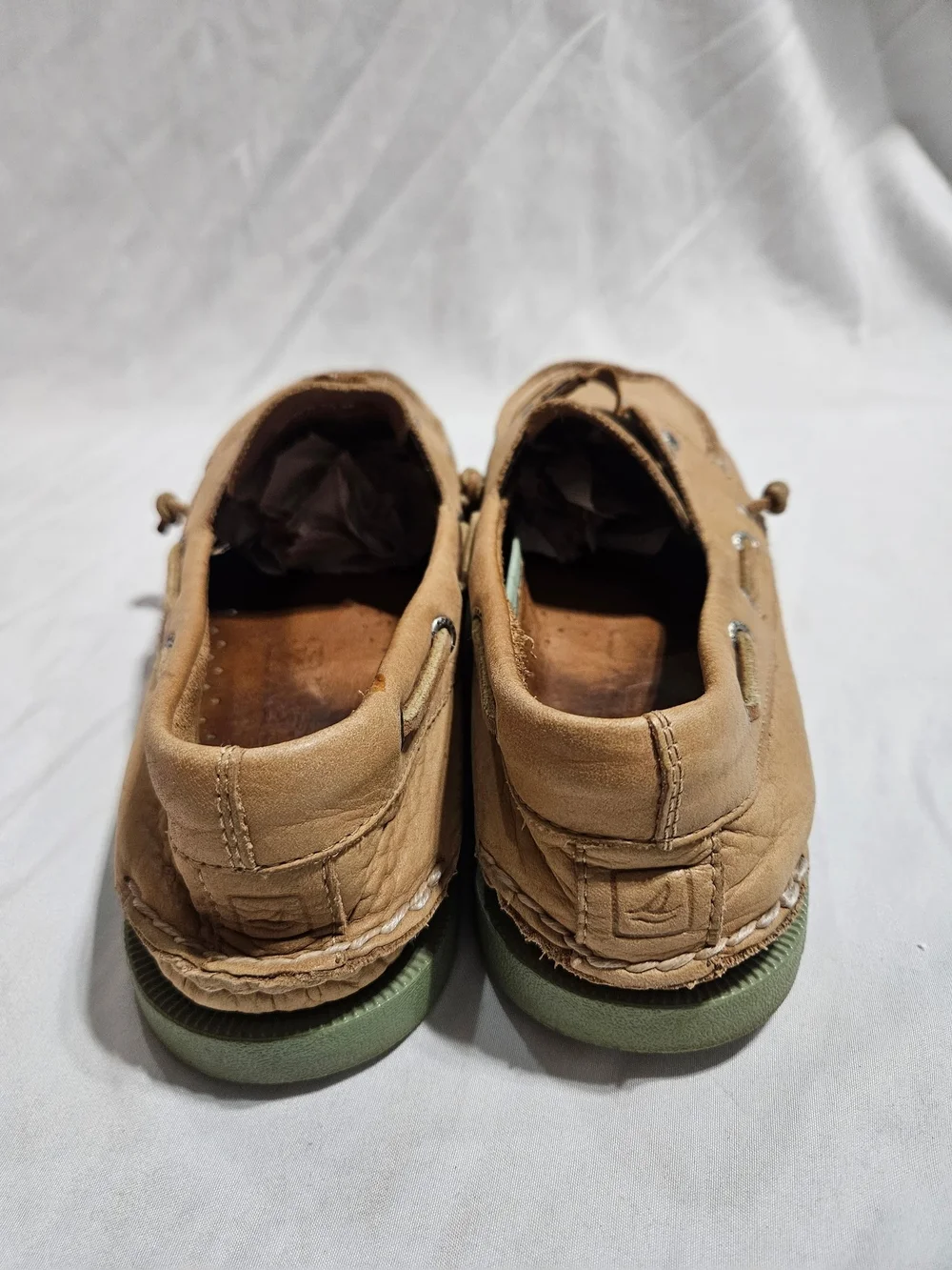 Sperry Men's Tan Leather Slip-On Boat Shoes 11